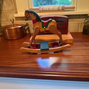 Wooden Christmas Rocking Horse